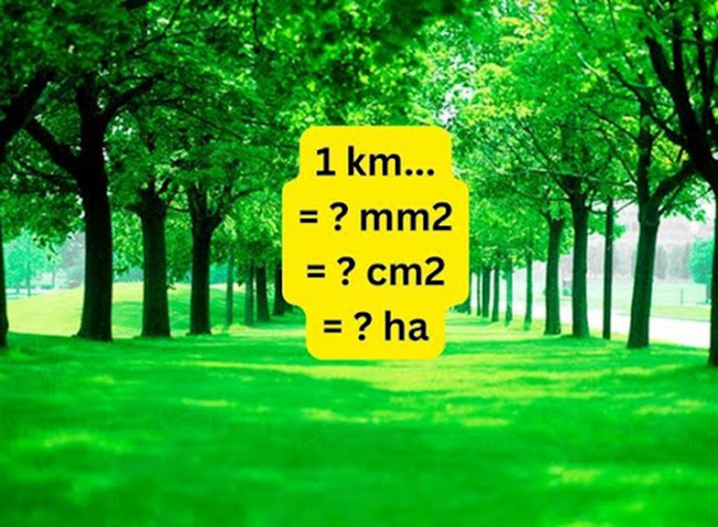 Bảng quy đổi Kilomet vuông (km2) ra mét vuông (m2)