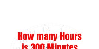 How many Hours in 300 Minutes