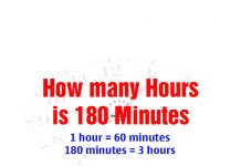 How many Hours is 180 Minutes