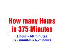 How many Hours is 375 Minutes