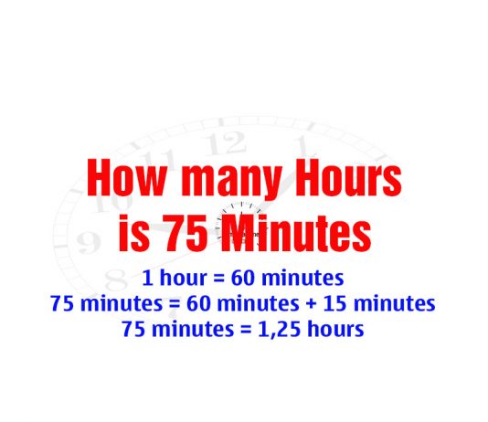 How many Hours is 75 Minutes